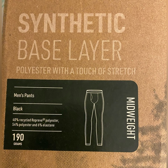Men's L.L.Bean Midweight Base Layer Pants NEW Large black RETAIL $54 - Picture 2 of 9